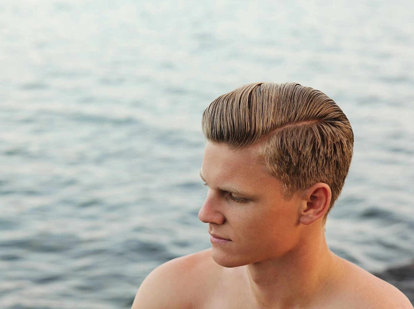 shirtless man
