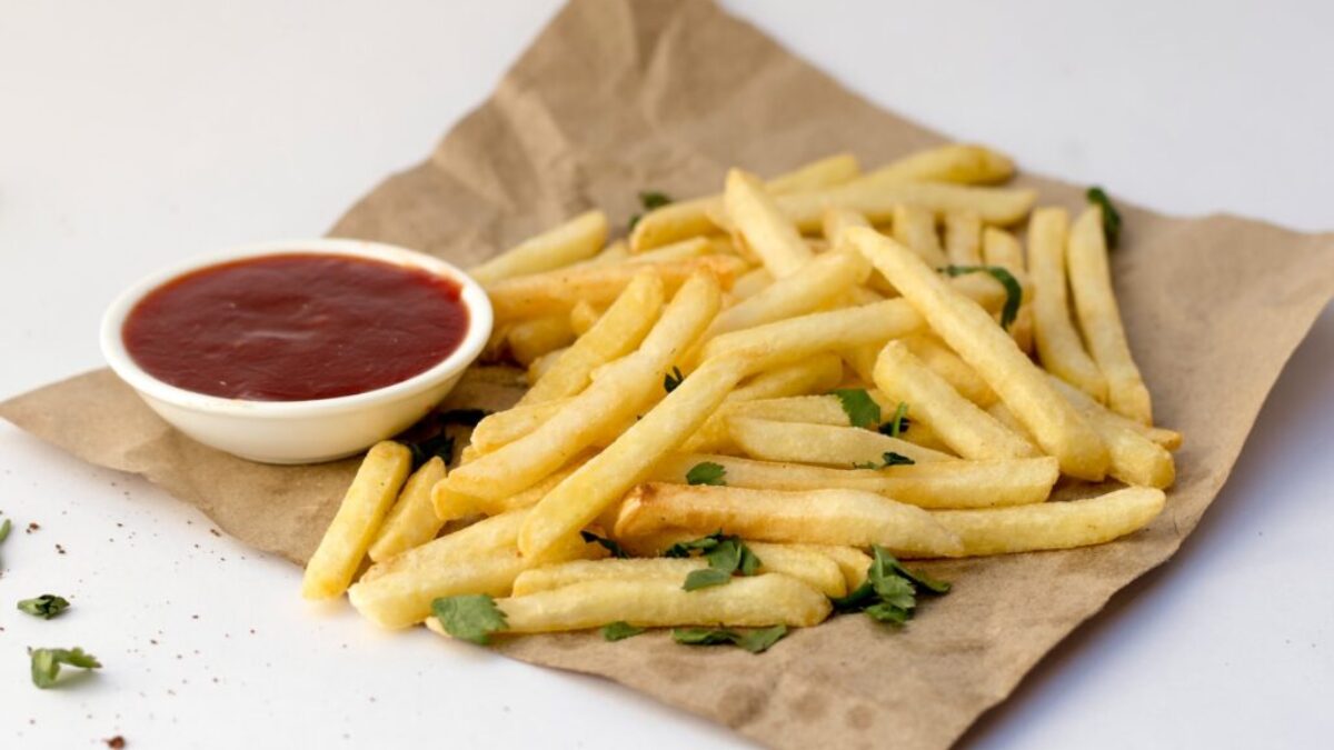 fries and ketchup
