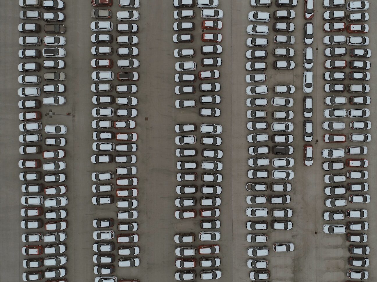 aerial photography of cars