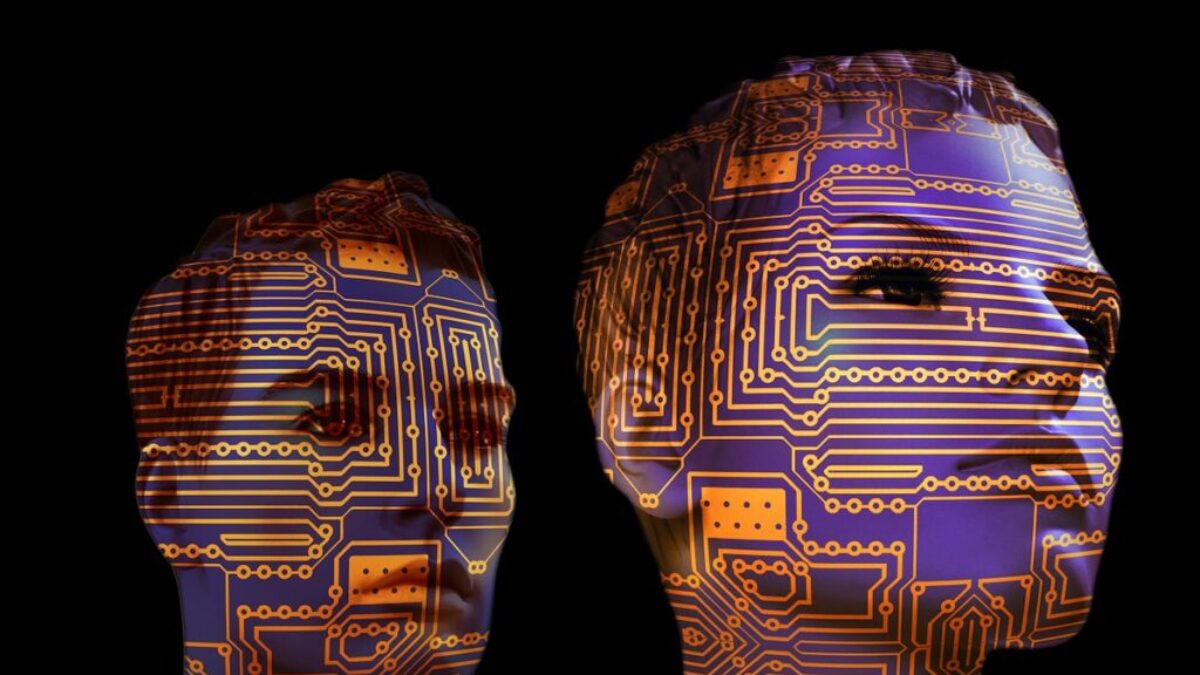 mannequin, circuit board, face