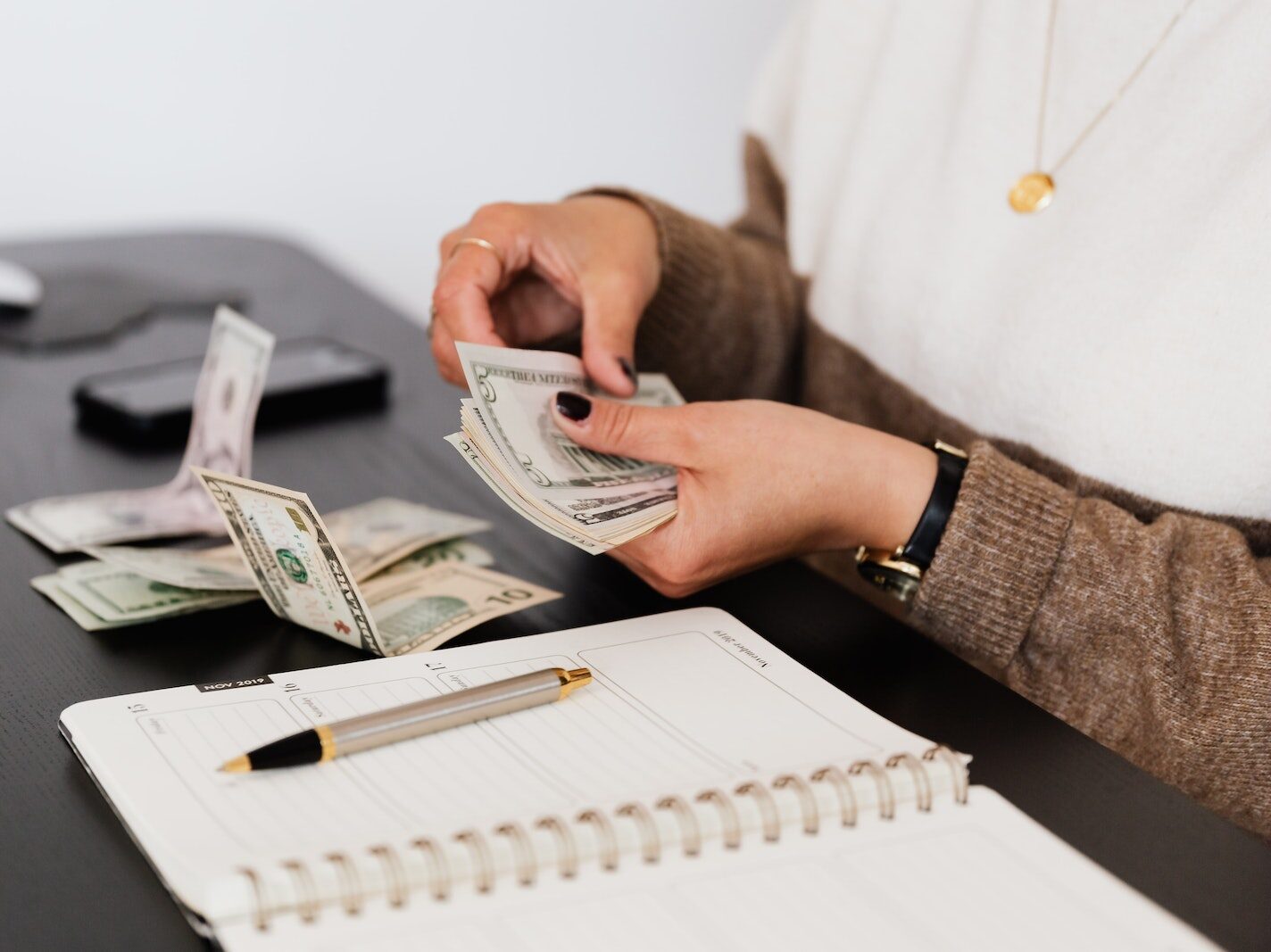 Person Counting Cash Money