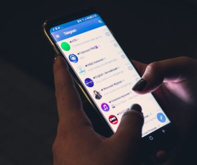 person using smartphone