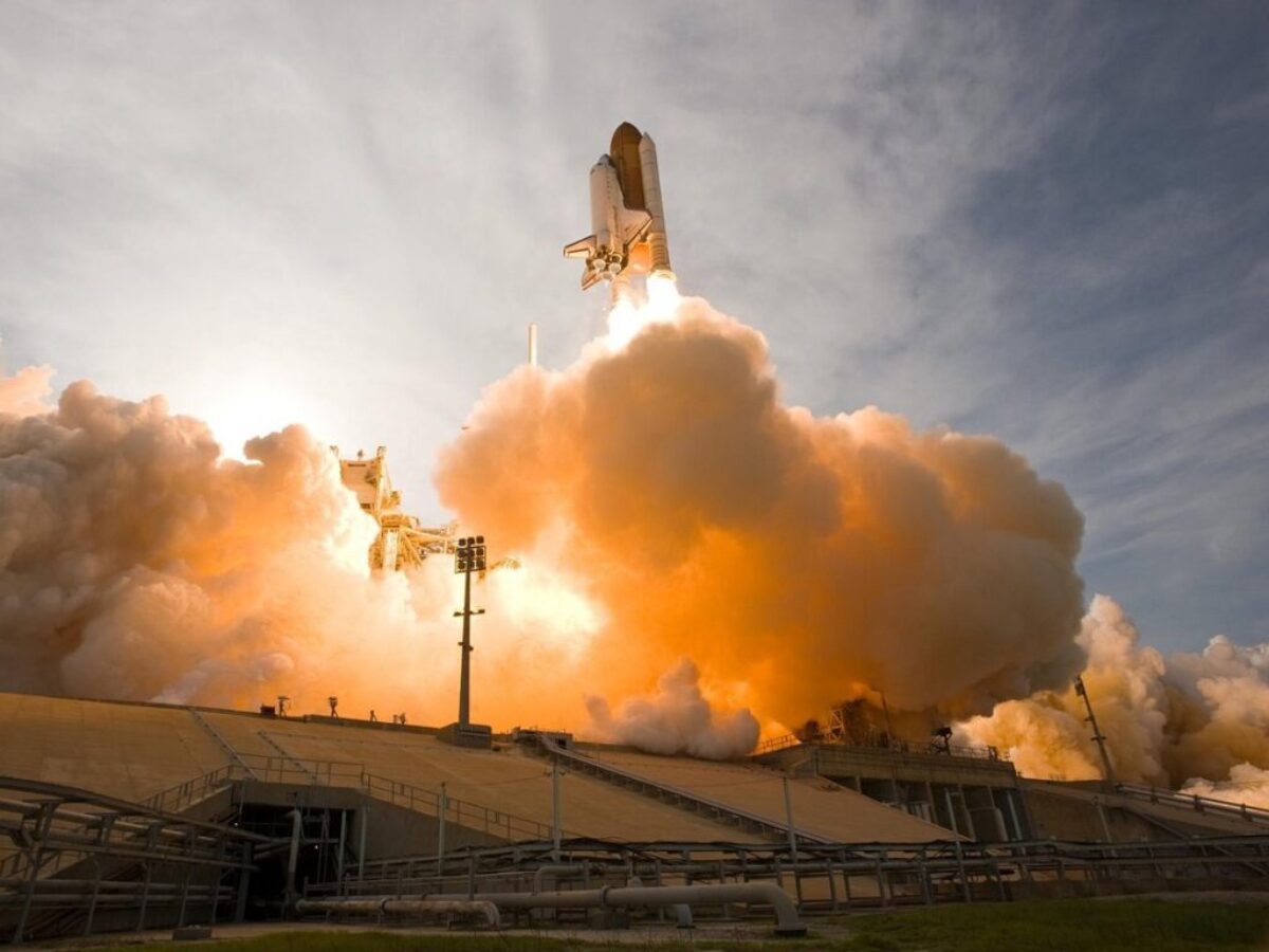 space shuttle, rocket, lift-off