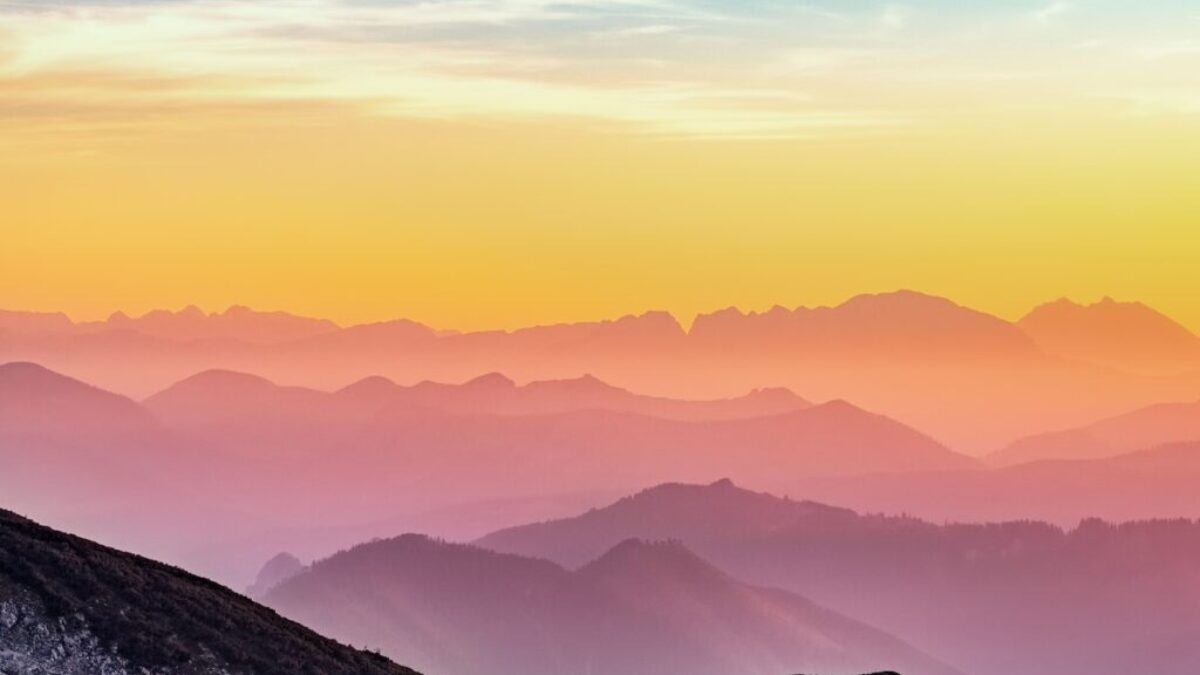 landscape photography of mountains