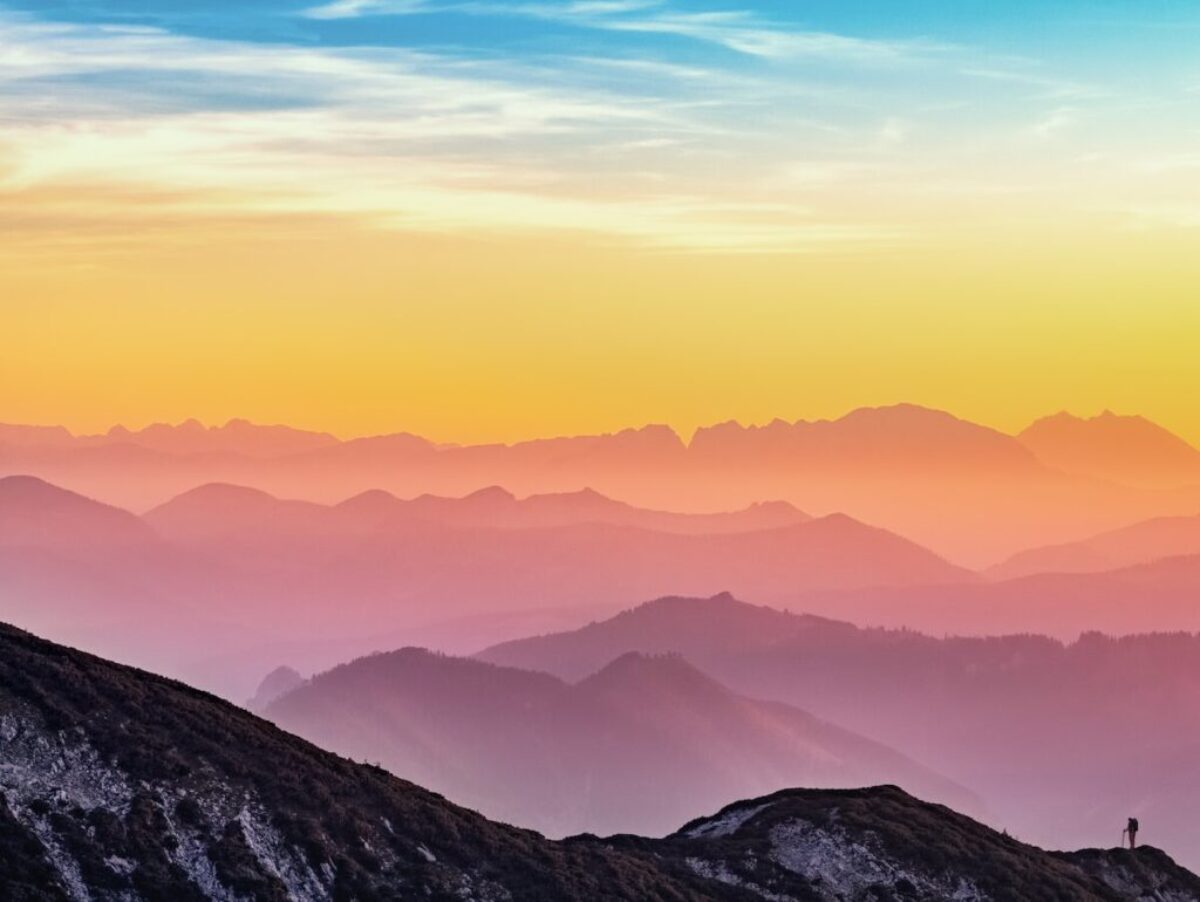 landscape photography of mountains