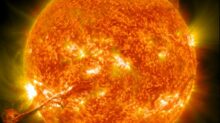 The sun with a corona mass ejection