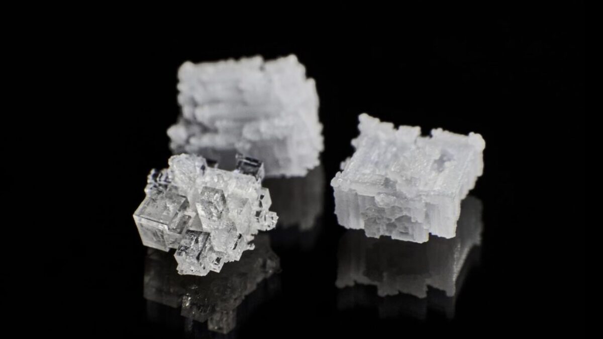 white and gray crystal stone