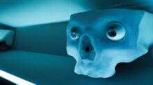 a strange looking object with eyes and a nose