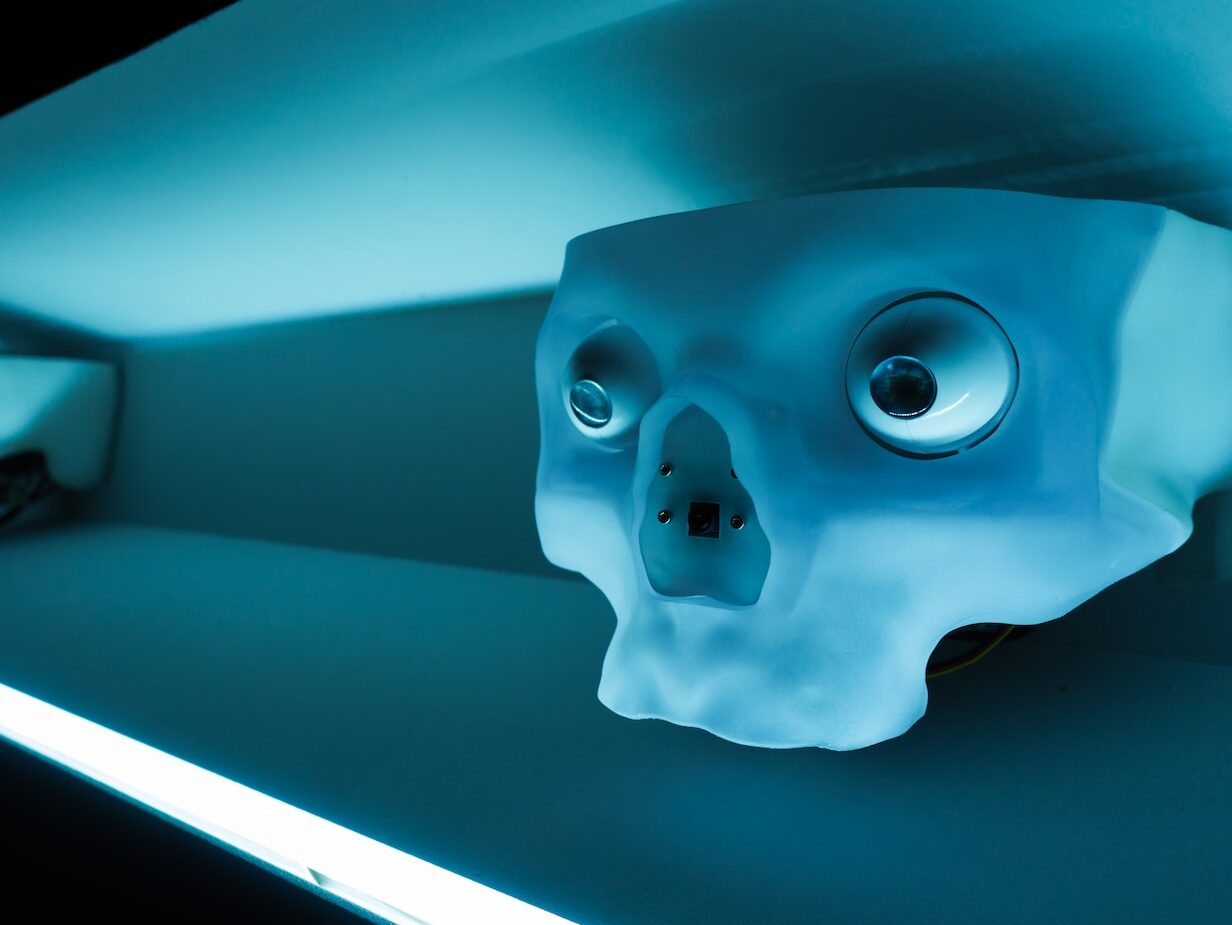 a strange looking object with eyes and a nose
