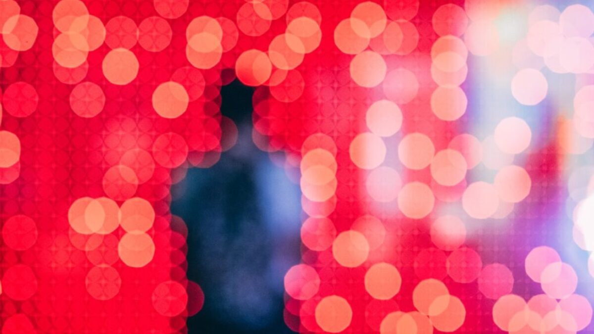 bokeh photo of red light