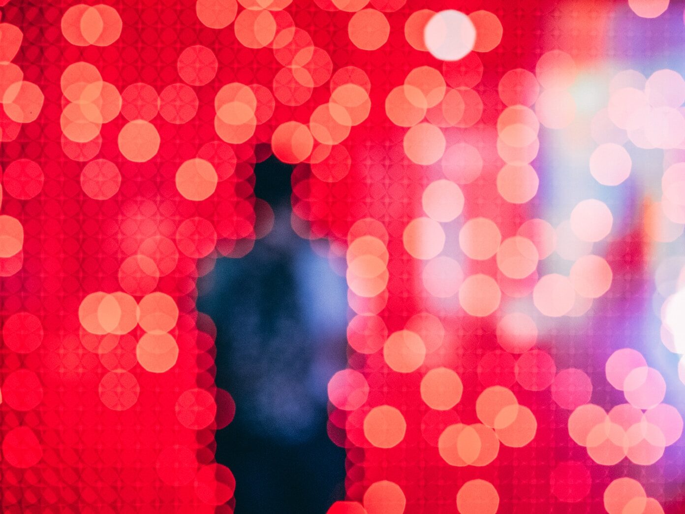 bokeh photo of red light