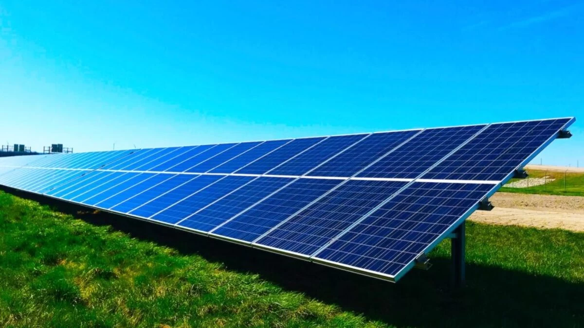 blue solar panel
