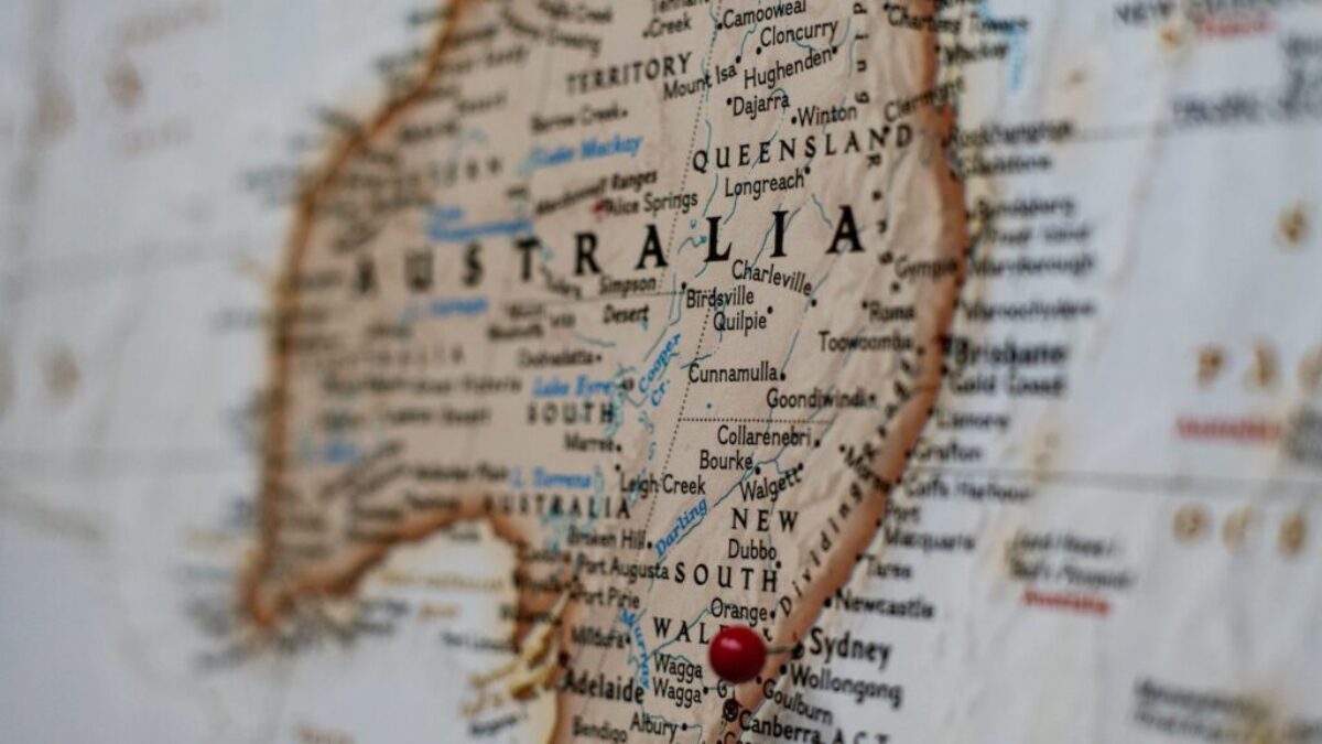 map of Australia