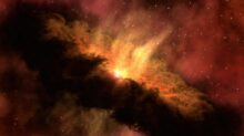 Red and Orange Galaxy Illustration