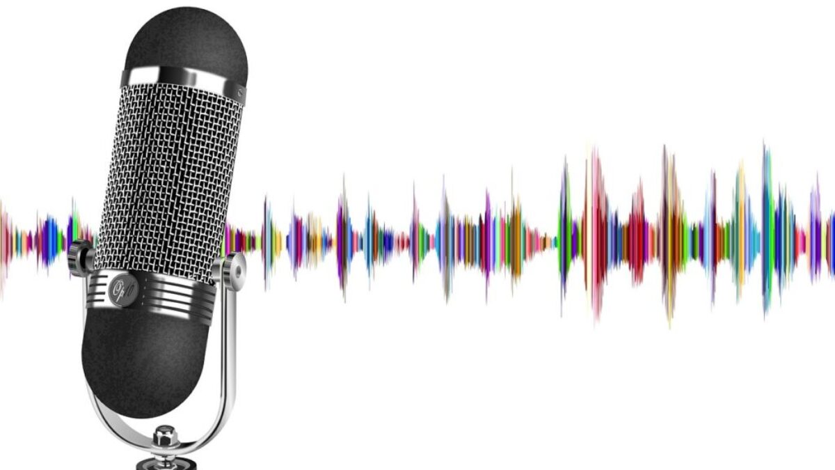 podcast, microphone, wave