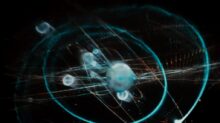 an abstract photo of a circular object in the dark