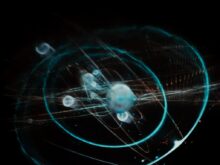 an abstract photo of a circular object in the dark