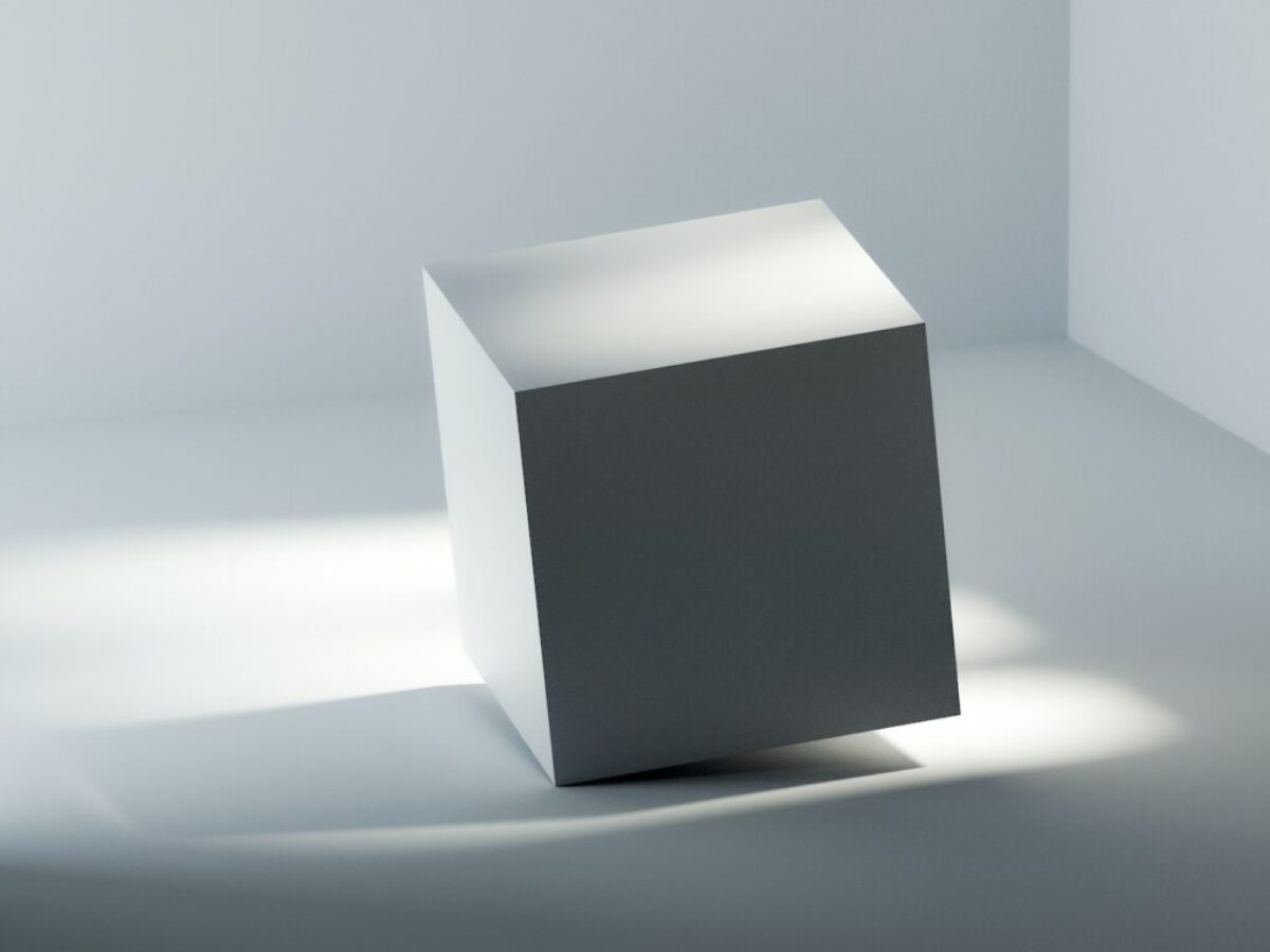 white box on white table
