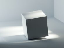 white box on white table