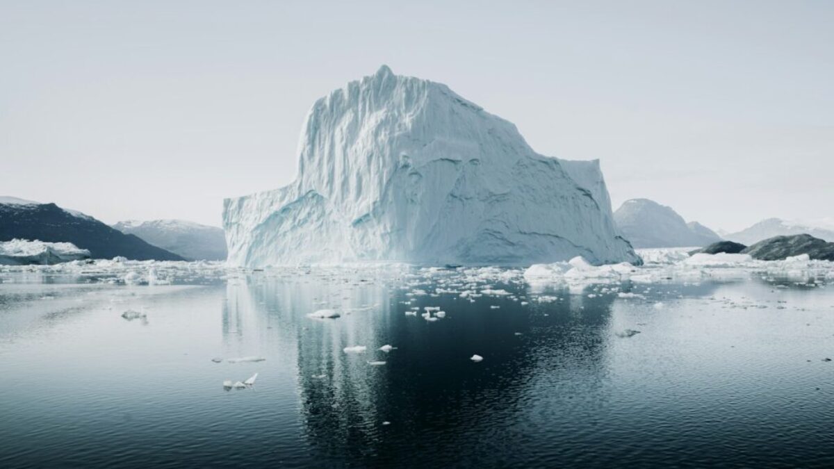 ice berg beside river