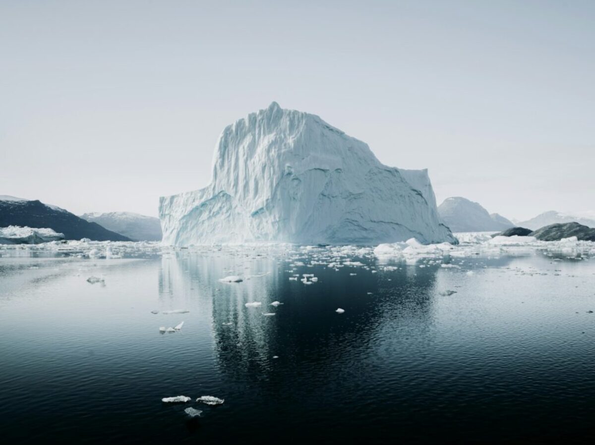 ice berg beside river