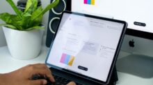 person using black and silver laptop computer