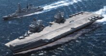 CGI: HMS Queen Elizabeth with Type 45 Destroyer