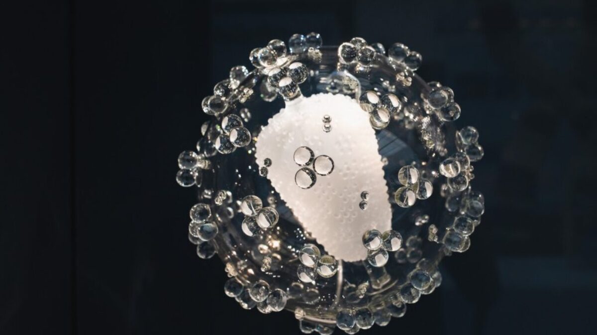 round clear glass decor