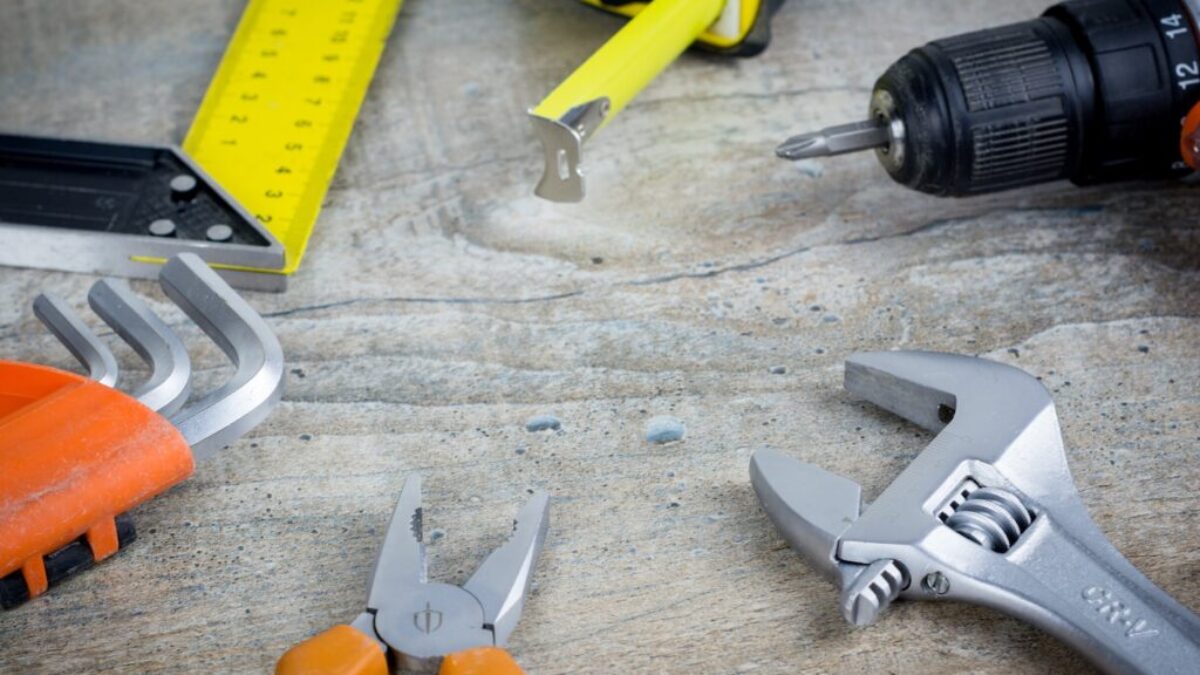 a variety of tools are sitting on a table