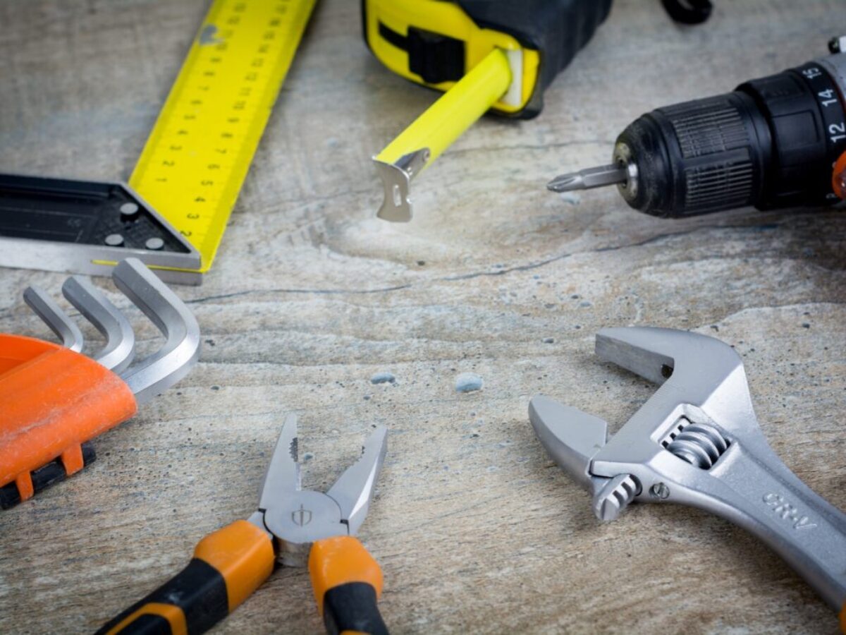 a variety of tools are sitting on a table
