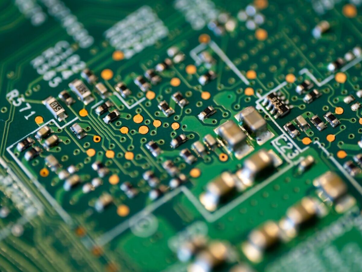 green and white circuit board