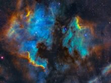 blue and black galaxy digital wallpaper