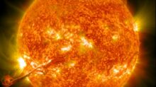 The sun with a corona mass ejection