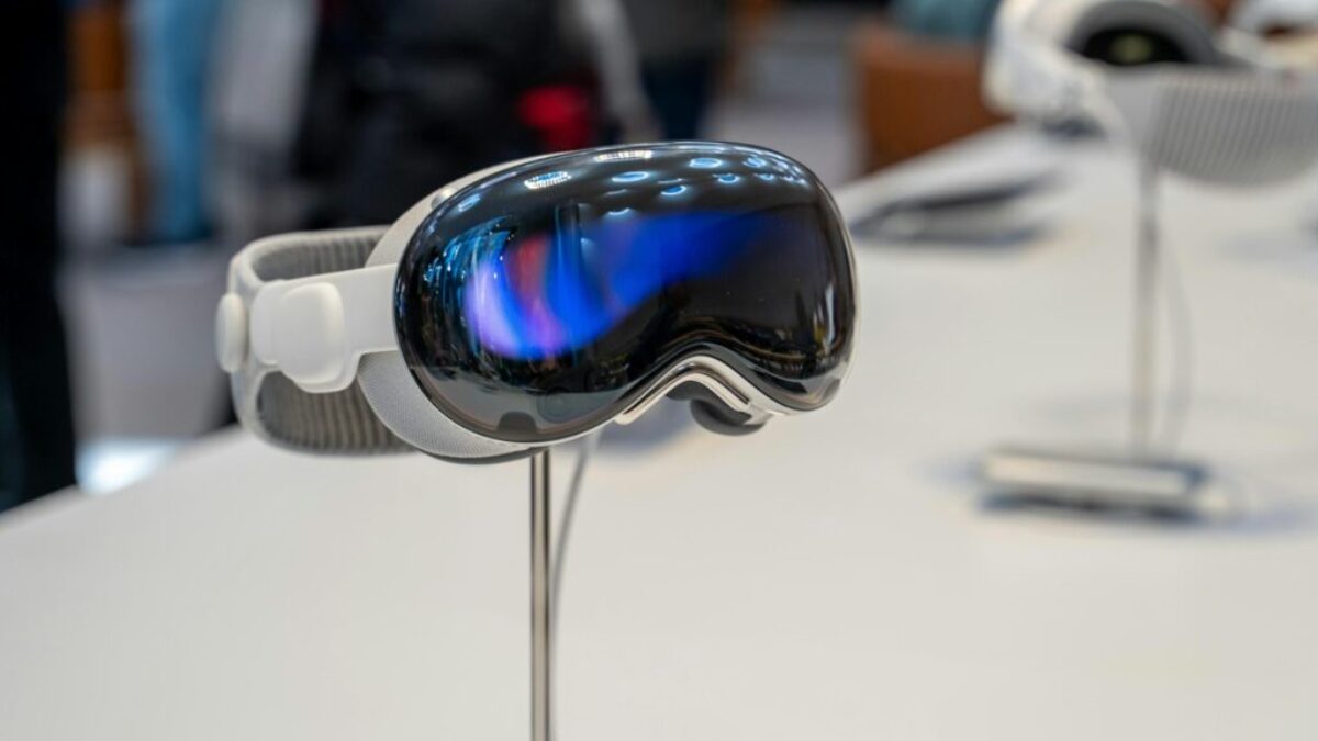 a pair of goggles sitting on top of a table