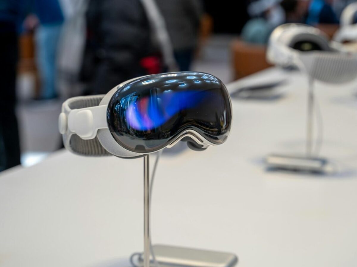 a pair of goggles sitting on top of a table