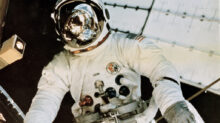 Astronaut Jack Lousma, Skylab Sunshade Deployment (NASA Archive, 07/14/73)