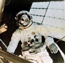 Astronaut Jack Lousma, Skylab Sunshade Deployment (NASA Archive, 07/14/73)