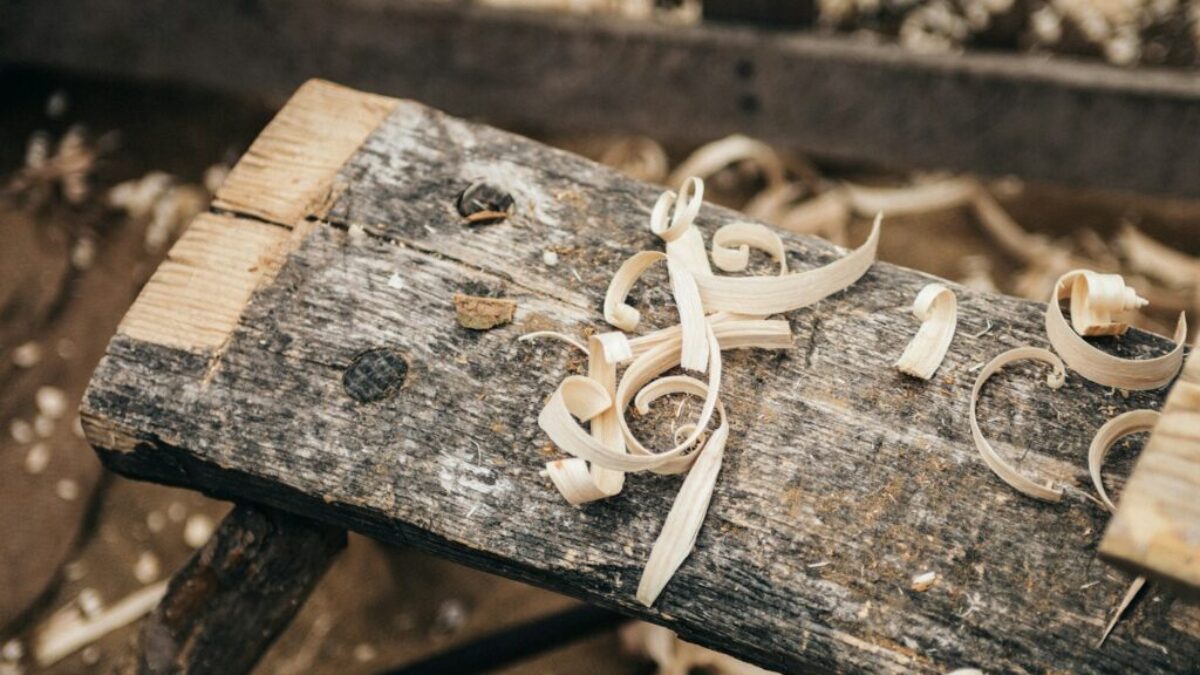 selective photography sawdust on plank