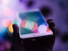 person holding smartphone