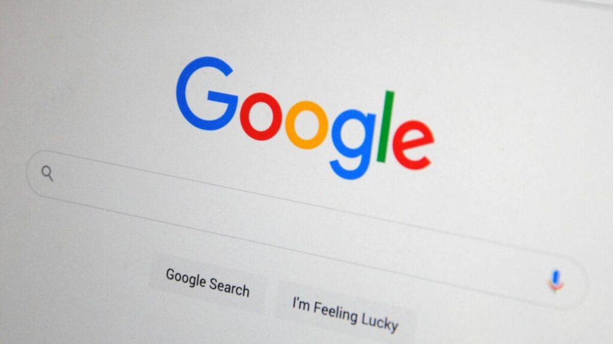 Google Search Engine on Screen