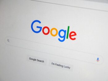 Google Search Engine on Screen