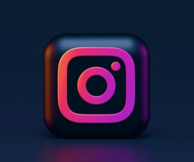 blue and red square logo