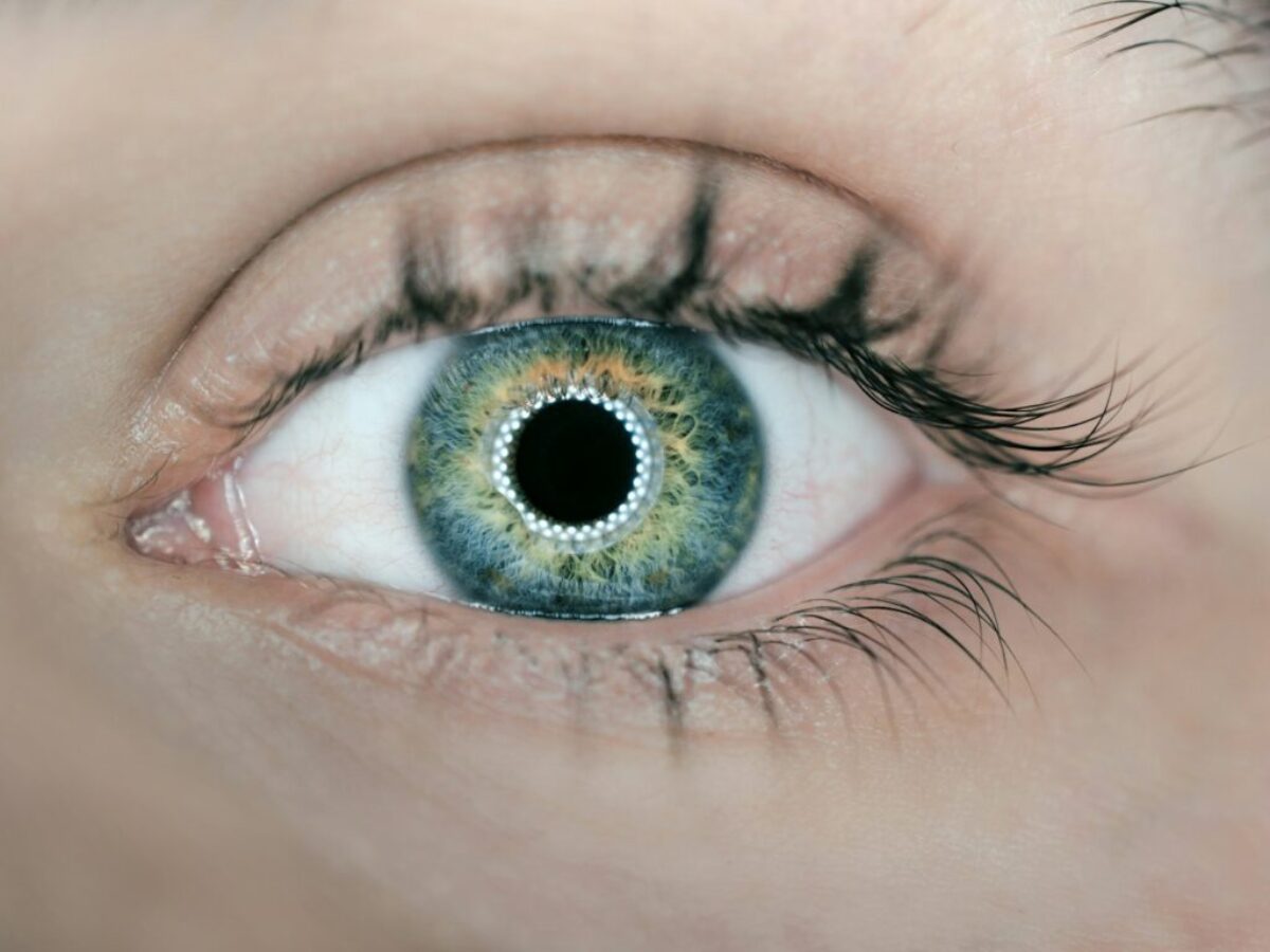 person showing green and black eyelid closeup photography