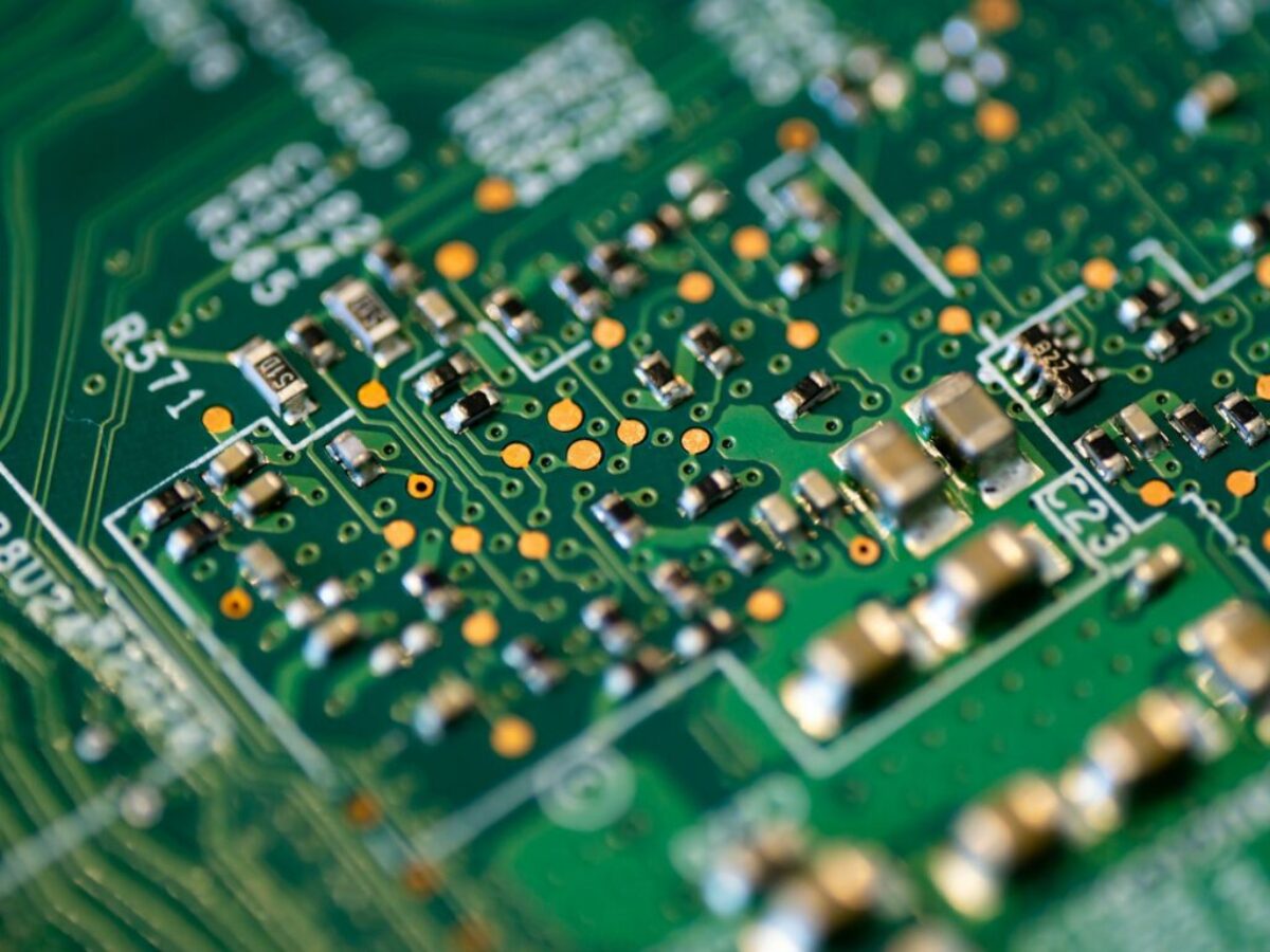 green and white circuit board