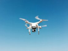 white quadcopter