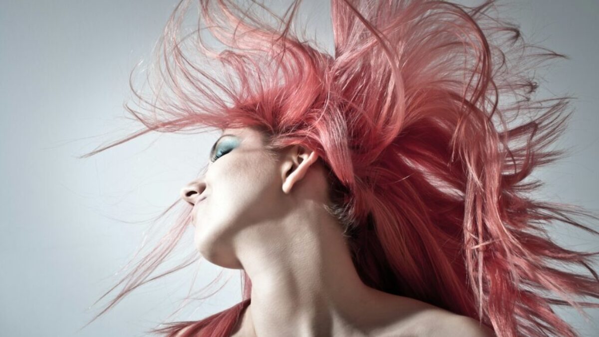woman waving her hair