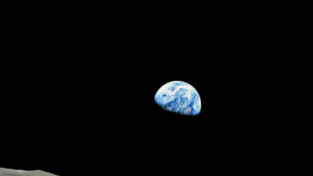 Blue and White Planet Display