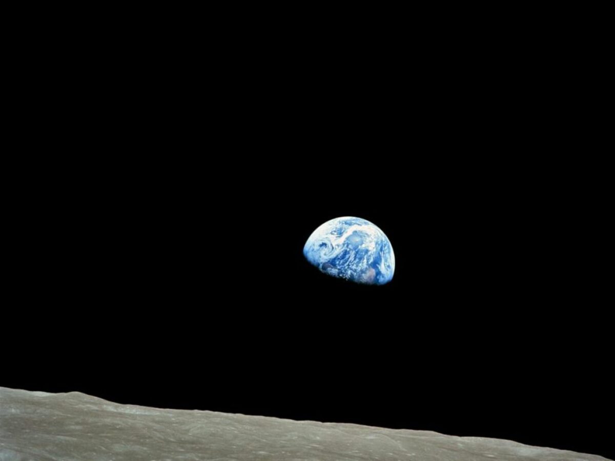Blue and White Planet Display