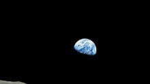 Blue and White Planet Display