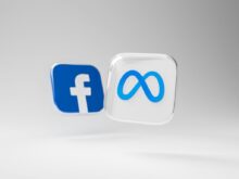 a white and blue square with a blue and white facebook logo